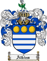 Product picture Atkins Family Crest Atkins Coat of Arms Digital Download