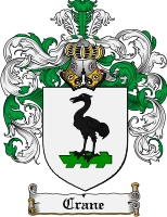 Product picture Crane Family Crest Crane Coat of Arms Digital Download