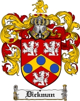 Product picture Dickman Family Crest Dickman Coat of Arms Digital Download