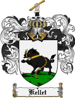 Product picture Kellet Family Crest Kellet Coat of Arms Digital Download