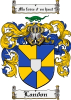 Product picture Landon Family Crest Landon Coat of Arms Digital Download