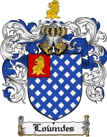 Product picture Lowndes Family Crest Lowndes Coat of Arms Digital Download