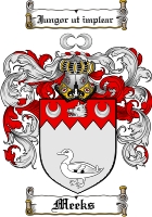 Product picture Meeks Family Crest  Meeks Coat of Arms Digital Download