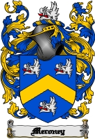 Product picture Meroney Family Crest  Meroney Coat of Arms Digital Download