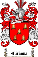 Product picture Miranda Family Crest  Miranda Coat of Arms Digital Download