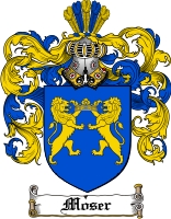 Product picture Moser Family Crest  Moser Coat of Arms Digital Download