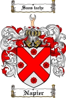 Product picture Napier Family Crest  Napier Coat of Arms Digital Download