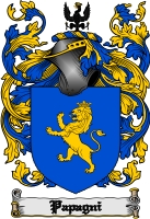 Product picture Papagni Family Crest  Papagni Coat of Arms Digital Download