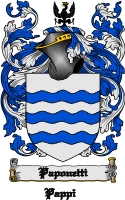 Product picture Paponetti Family Crest  Paponetti Coat of Arms Digital Download