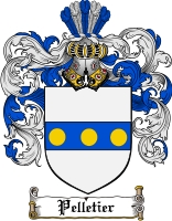 Product picture Pelletier Family Crest  Pelletier Coat of Arms Digital Download