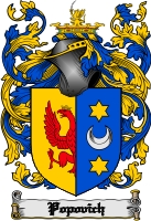 Product picture Popovich Family Crest  Popovich Coat of Arms Digital Download