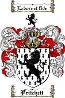 Product picture Pritchett Family Crest  Pritchett Coat of Arms Digital Download