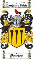 Product picture Proctor Family Crest  Proctor Coat of Arms Digital Download