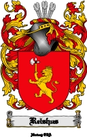 Product picture Reishus Family Crest  Reishus Coat of Arms Digital Download