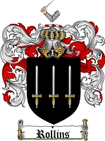 Product picture Rollins Family Crest  Rollins Coat of Arms Digital Download