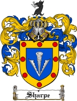 Product picture Sharpe Family Crest  Sharpe Coat of Arms Digital Download