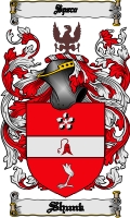Product picture Shunk Family Crest  Shunk Coat of Arms Digital Download