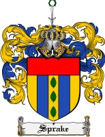 Product picture Sprake Family Crest  Sprake Coat of Arms