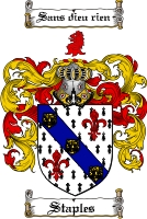 Product picture Staples Family Crest  Staples Coat of Arms