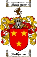 Product picture Sutherlan Family Crest  Sutherlan Coat of Arms