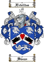 Product picture Swan Family Crest  Swan Coat of Arms