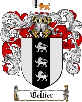 Product picture Tellier Family Crest  Tellier Coat of Arms