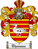 Product picture Thoeman Family Crest  Thoeman Coat of Arms