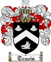 Product picture Travis Family Crest  Travis Coat of Arms