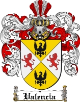 Product picture Valencia Family Crest  Valencia Coat of Arms