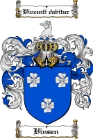Product picture Vinsen Family Crest  Vinsen Coat of Arms