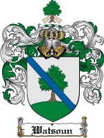 Product picture Watsoun Family Crest  Watsoun Coat of Arms