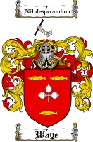 Product picture Waye Family Crest  Waye Coat of Arms