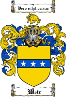 Product picture Weir Family Crest  Weir Coat of Arms