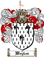 Product picture Weykes Family Crest  Weykes Coat of Arms